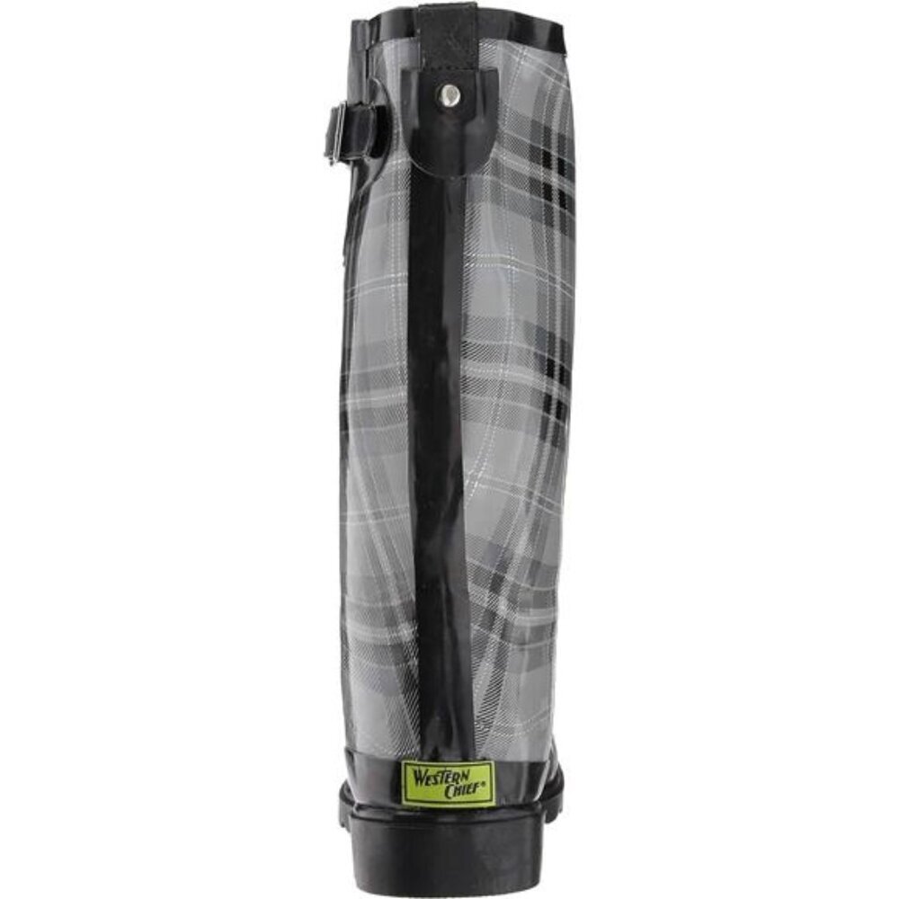 NEW Women's Unique Printed Tall 100% Waterproof Rain Boot Adjustable Strap - Picture 3 of 7